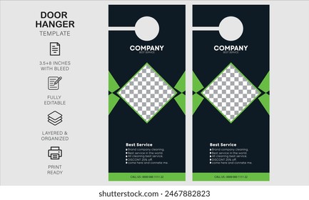 Door hanger design template for your business or company