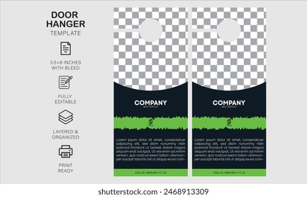 Door hanger design template for your business or company