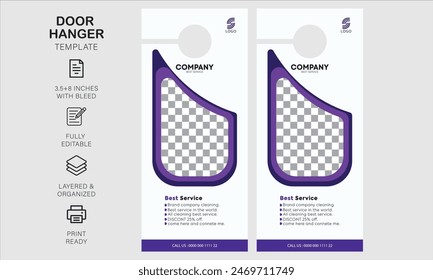 Door hanger design template for your business or company