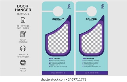 Door hanger design template for your business or company