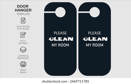 Door hanger design template for your business or company