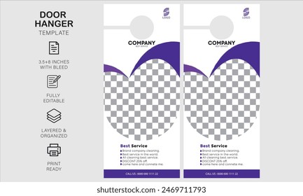Door hanger design template for your business or company