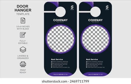 Door hanger design template for your business or company