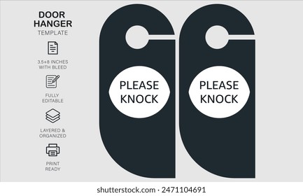 door hanger design template for your business or company