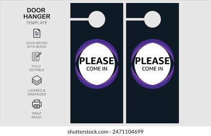 door hanger design template for your business or company