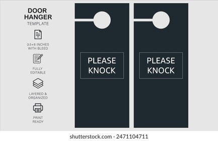 door hanger design template for your business or company