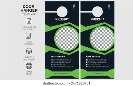 Door hanger design template for your business or company