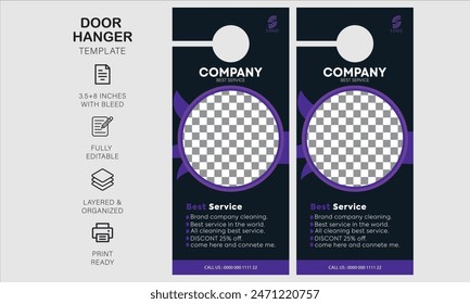 Door hanger design template for your business or company