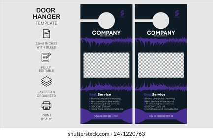 Door hanger design template for your business or company
