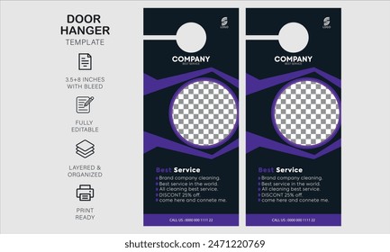 Door hanger design template for your business or company