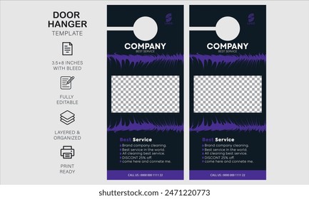 Door hanger design template for your business or company