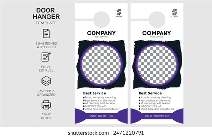Door hanger design template for your business or company
