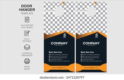 Door hanger design template for your business or company