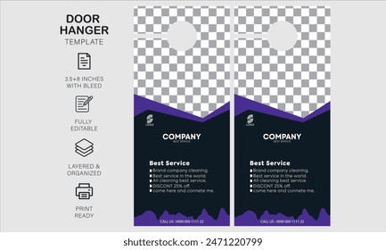 Door hanger design template for your business or company