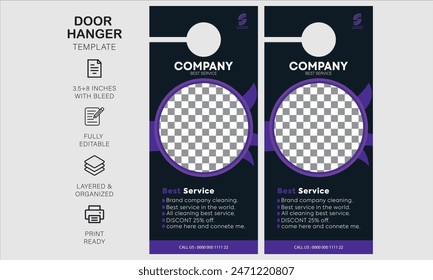 Door hanger design template for your business or company