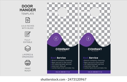 door hanger design template for your business