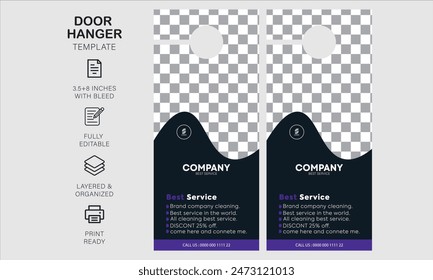 door hanger design template for your business