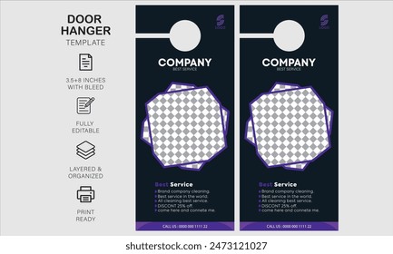 door hanger design template for your business