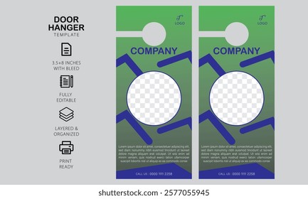 Door hanger design template for your business or company