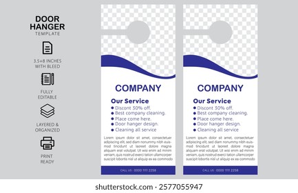 Door hanger design template for your business or company