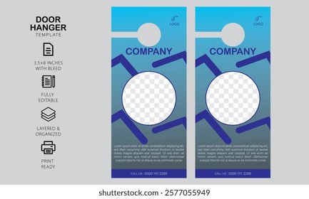 Door hanger design template for your business or company