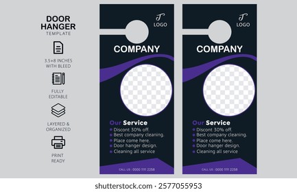 Door hanger design template for your business or company