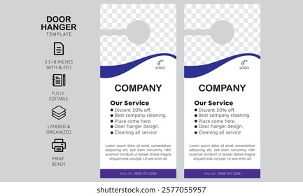 Door hanger design template for your business or company