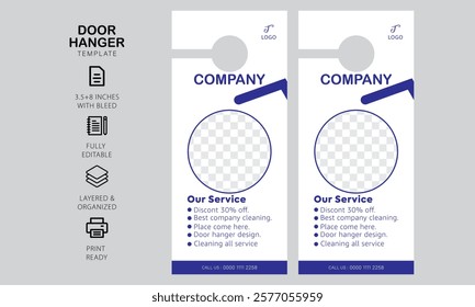 Door hanger design template for your business or company