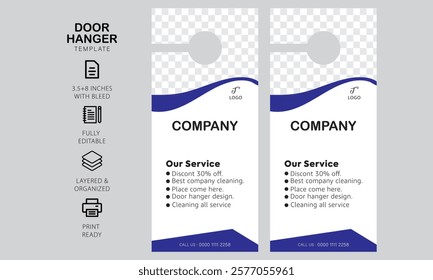 Door hanger design template for your business or company