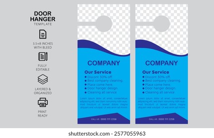 Door hanger design template for your business or company