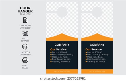 Door hanger design template for your business or company