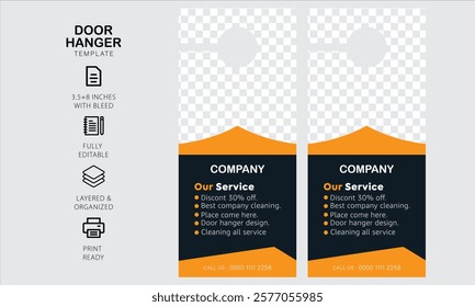 Door hanger design template for your business or company