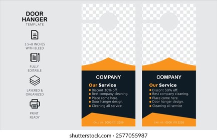 Door hanger design template for your business or company