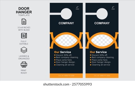 Door hanger design template for your business or company