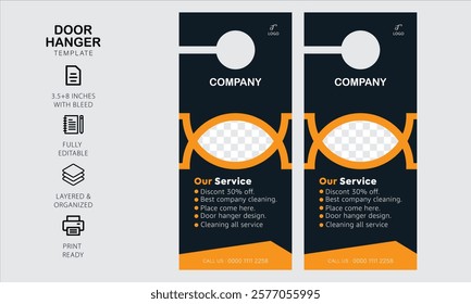 Door hanger design template for your business or company