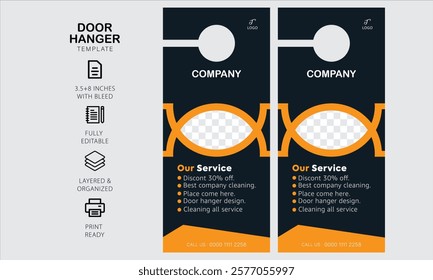 Door hanger design template for your business or company