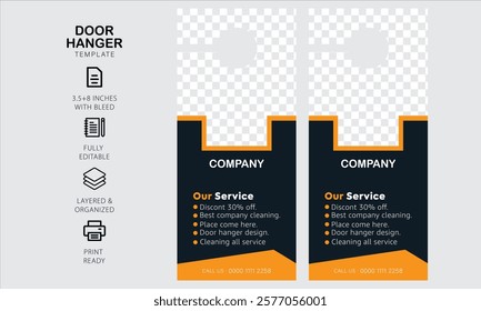 Door hanger design template for your business or company