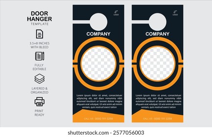 Door hanger design template for your business or company