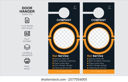 Door hanger design template for your business or company