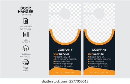 Door hanger design template for your business or company