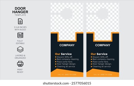 Door hanger design template for your business or company