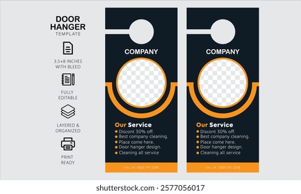 Door hanger design template for your business or company