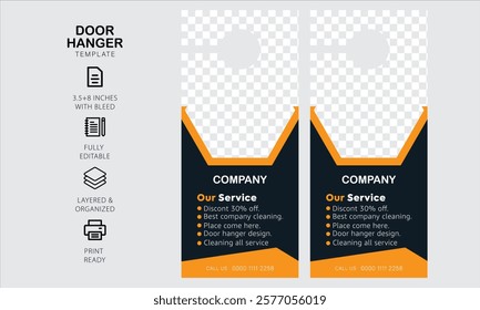 Door hanger design template for your business or company