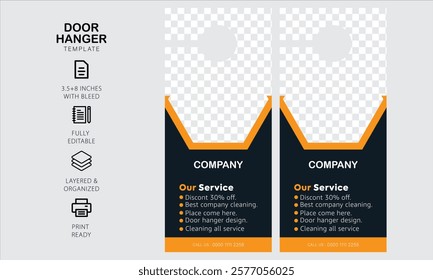 Door hanger design template for your business or company