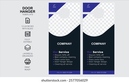 Door hanger design template for your business or company