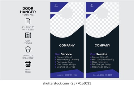 Door hanger design template for your business or company