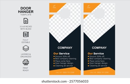 Door hanger design template for your business or company