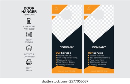 Door hanger design template for your business or company