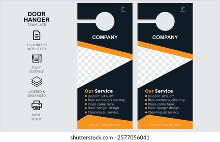 Door hanger design template for your business or company