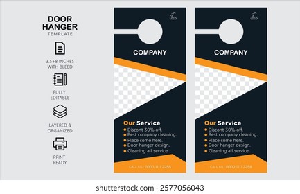 Door hanger design template for your business or company